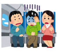 機内で病気になった人