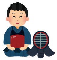 A man wearing kendo and armor