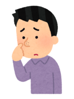 Person who cares about pores in the nose (male)