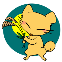 きつねとススキ