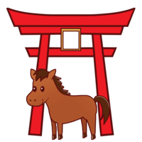 Torii and horse