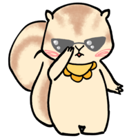 Squirrel wearing sunglasses