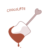 Marshmallow with chocolate