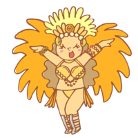 サンバを踊る女性