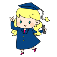 外国人女の子の卒業