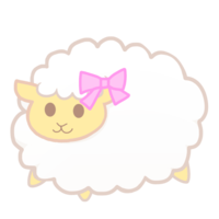 Sheep with ribbon