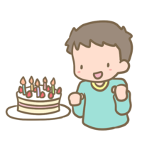 Cake and boy