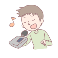 Man singing a song
