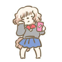 Dog schoolgirl