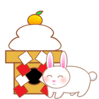 Kagami mochi and rabbit