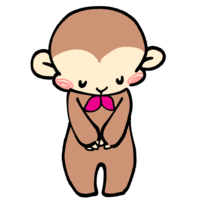 Monkey bowing