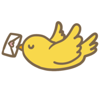 手紙を運ぶ小鳥