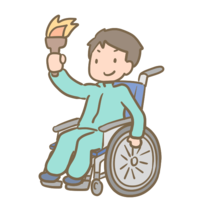 Wheelchair torchbearer (male)