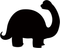 Dinosaur silhouette material