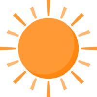 Sun (sun mark) icon <orange-yellow>