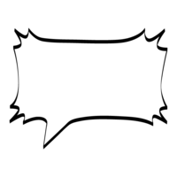 四角形の破裂吹き出し