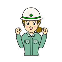 女性の建設現場作業員