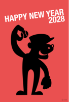 New Year's card for baseball