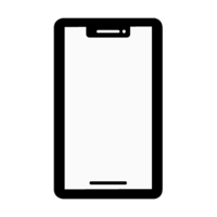 Smartphone without buttons (black and white)