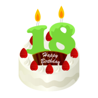 18歳の誕生日ケーキ
