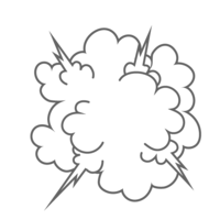 Smoke of explosion