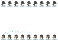 かわいいペンギン行列