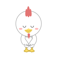 Chicken bowing and greeting