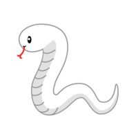 Cute white snake seen from the side