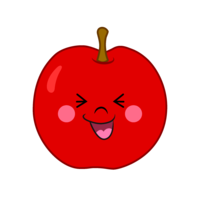 Laughing apple character