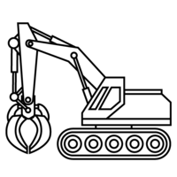 Dismantled car (line art)