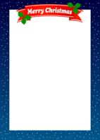 Christmas frame on a snowy night