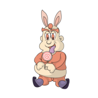 Candy licking