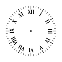 Roman numeral clock face
