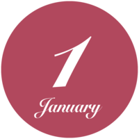 Circular January characters