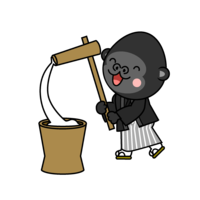 Golia character with rice cake