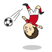 Overhead soccer player
