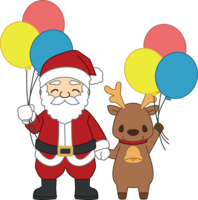 Balloons, Santa and reindeer