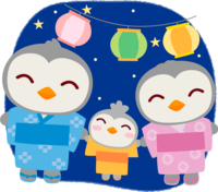 Penguins summer festival (family summer festival) Cute animals