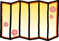 手绘风格屏风女儿节