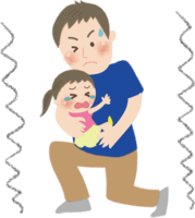 在地震中无法动弹保护孩子的爸爸-防灾灾害