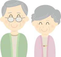 微笑的老人夫妇