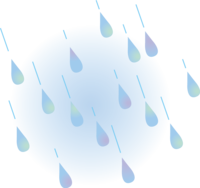 蓝光和渐变雨的可爱梅雨