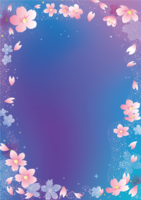 Night cherry blossom glitter frame frame material fashionable