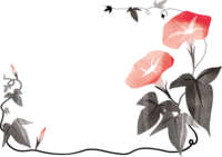 Japanese style morning glory frame frame