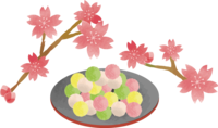 Hina-arare and cherry blossom mixed design-Hinamatsuri