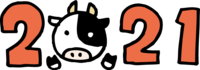 2021 0 is the face of a cow (front face)-Cute Ox Year