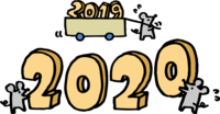 Clean up 2019 and assemble 2020 Rats (rats-rats)-Cute 2019 Year of the Pig-2020 Changes to the child year