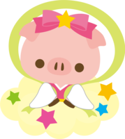 Pig Tanabata (Weaving princess riding in the clouds) Animal