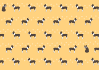Dog and Footprint Pattern-Cute Background