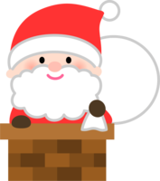 Cute Santa Claus (entering the chimney-exiting)